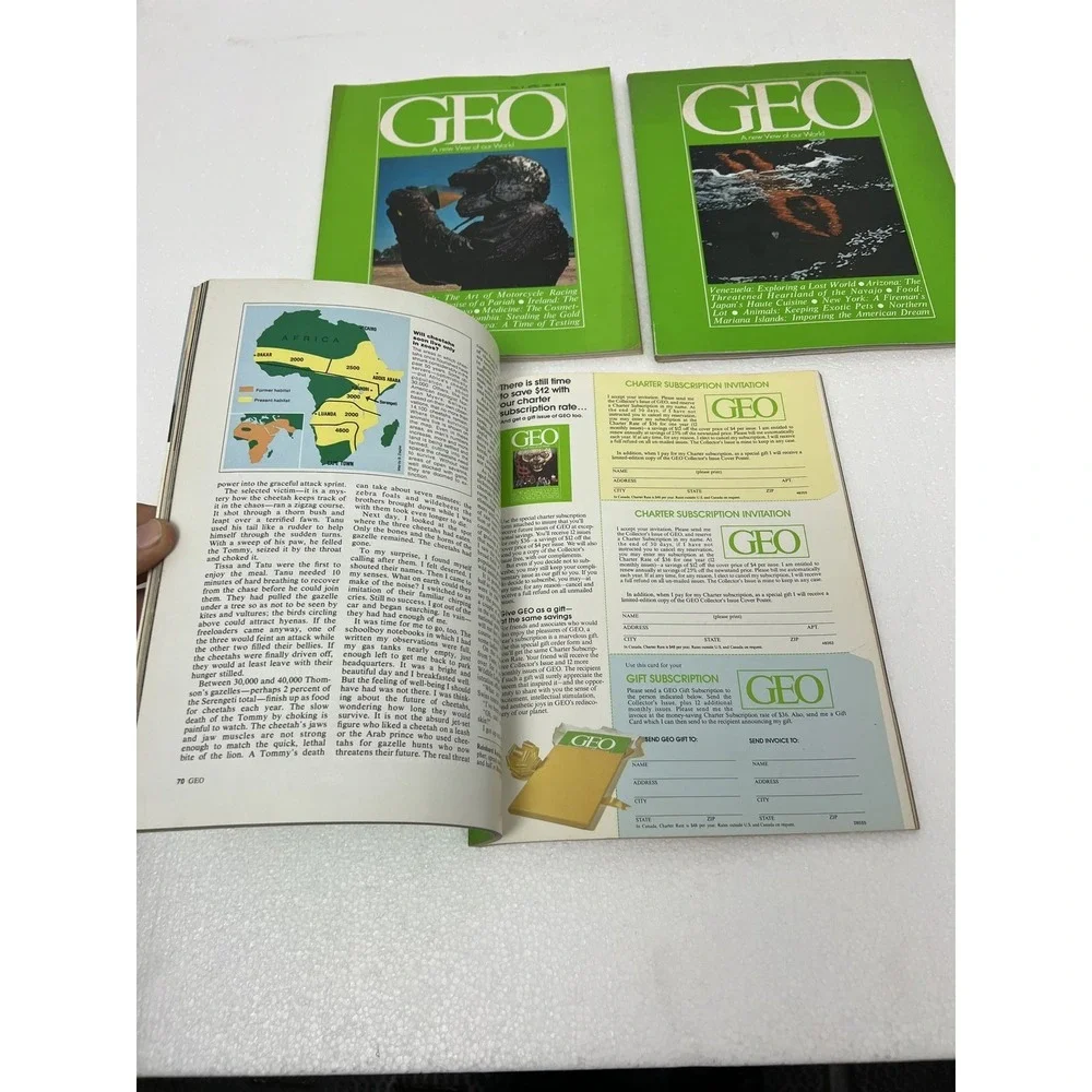 GEO Magazine Lot x3 March April 1980 Collector's Edition A NEW VIEW OF OUR WORLD
